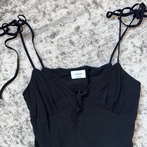 Aritzia Wilfred Black Tie Tank